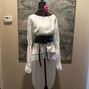 Prettygarden White High-Low Blouse – XL (NWT)